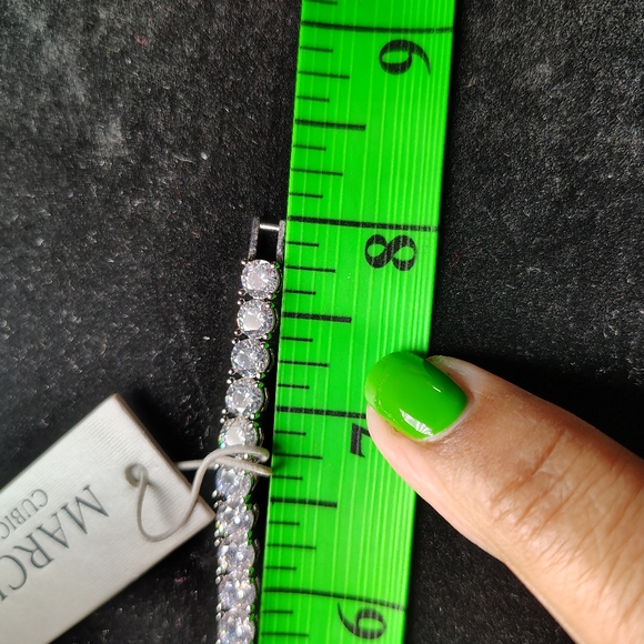 Marchesa Cubic Zirconia Bracelet By Marchesa - RARE! New  Marchesa Dazzling Silver Bracelet with Cubic Zirconia